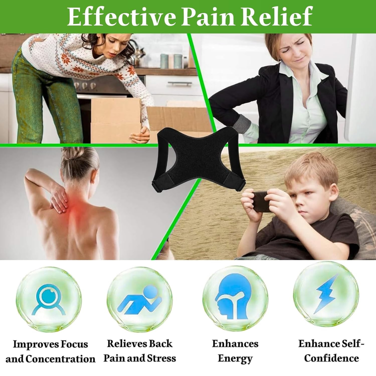 Posture Corrector for Men Women Back Shoulder Support Brace Adjustable