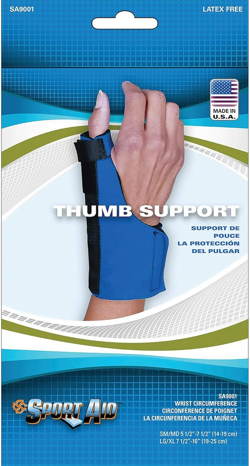 Sport Aid Thumb Support Blue Small/Medium(5.5-7.5″ Wrist circ.)