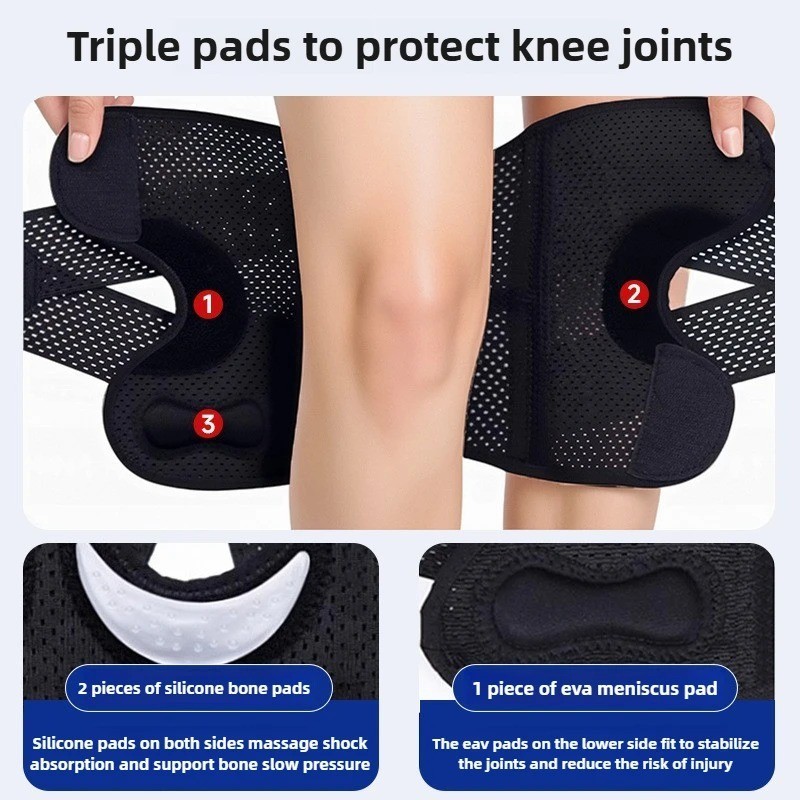 Eighth generation meniscus thin and breathable knee pads, running sports, mounta
