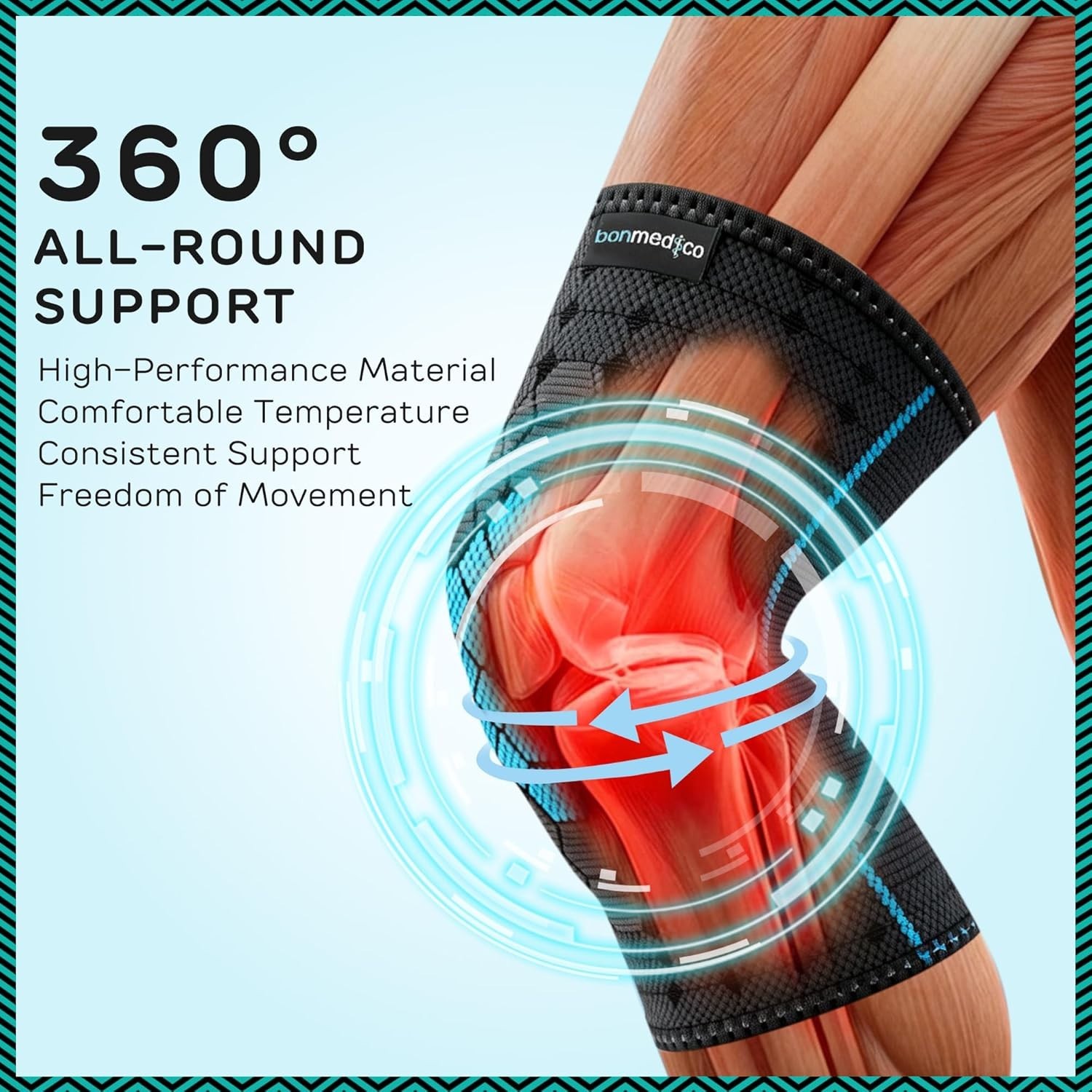 XXL Compression Knee Brace for Men & Women – Unisex Sports & Arthritis Support