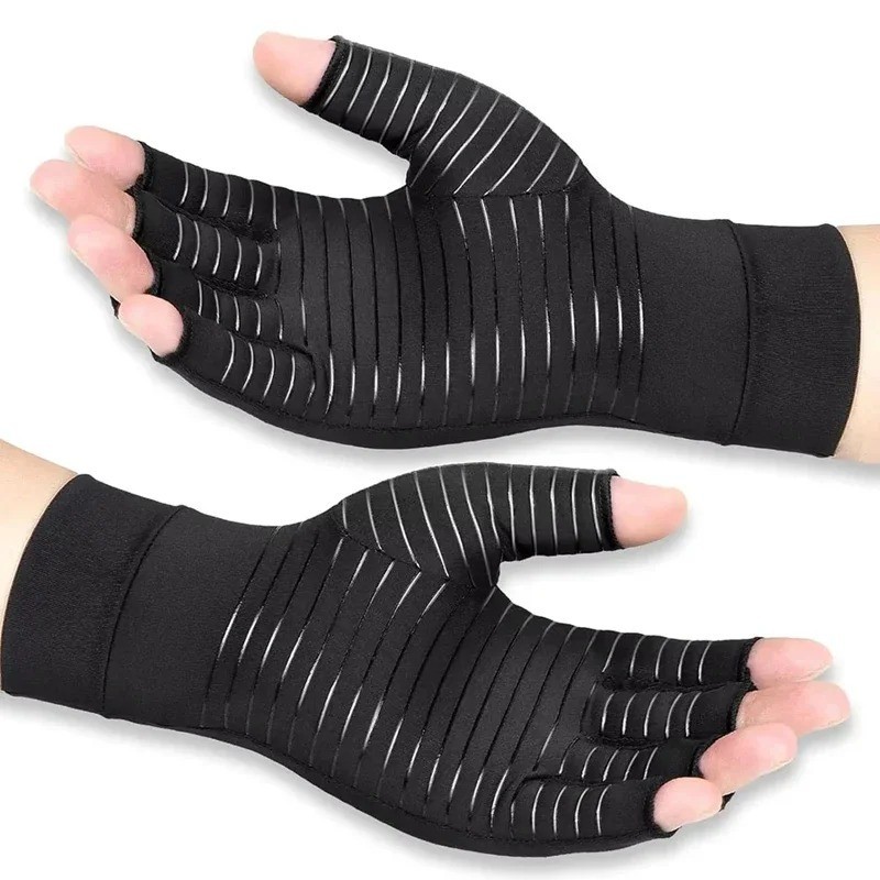 Copper Arthritis Compression Gloves Hand Support Pain Relief Joint Self Care