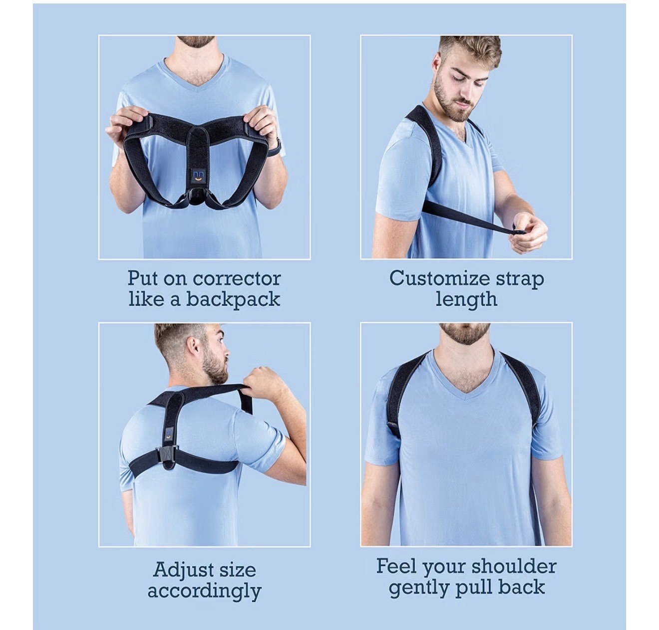 Posture Corrector Back Support for Slouching Adjustable Clavicle Support (L)…