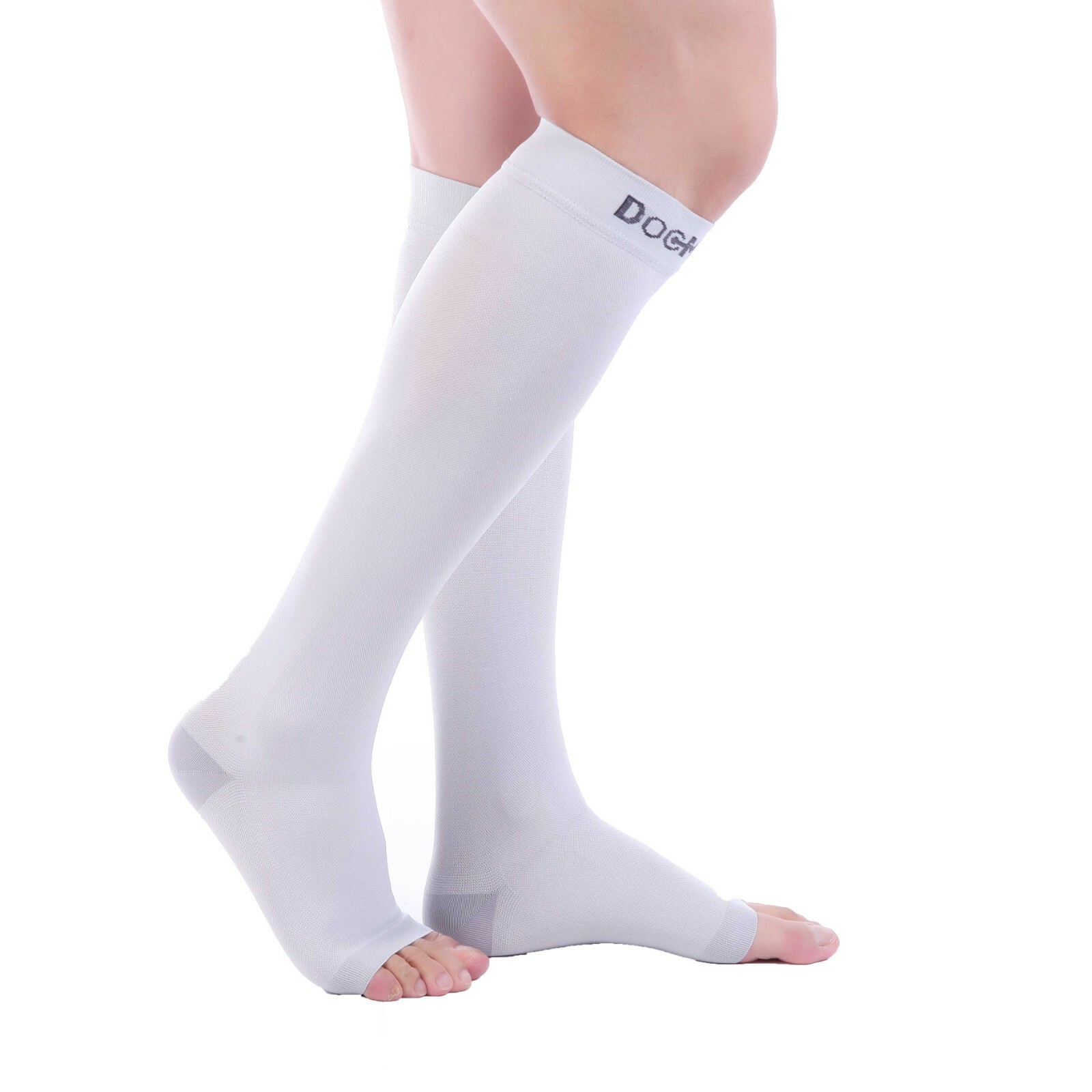 Doc Miller Open Toe Socks Compression Stockings 1520mmHg Sleeves Varicose Pain