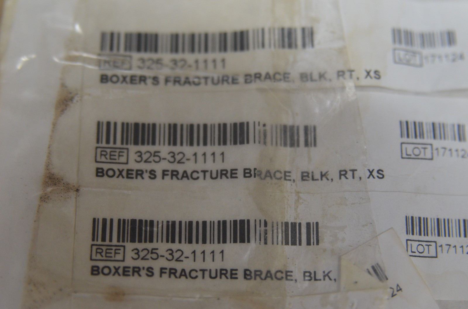 DJO Exos Boxer’s Fracture Brace XS, Right 325-32-1111 Black (2-A)