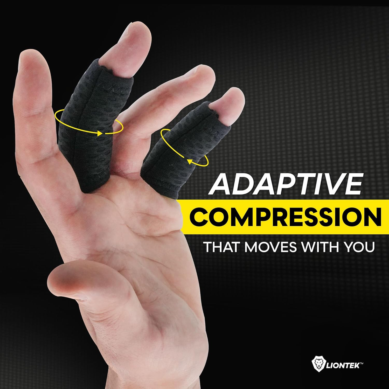Single Flow Finger Sleeve V3 Pair — Joint Support & Compression for Activity, BJ
