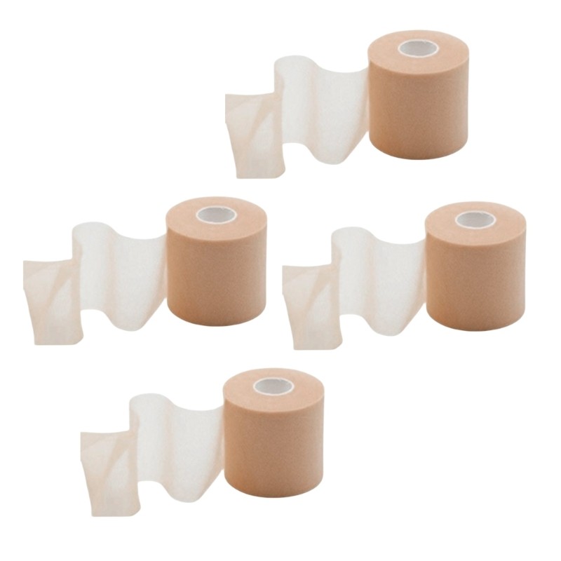 4 Rolls Athletic Foam Tape 6cmx20m 7cmx27m Pre Wrap Tape Breathable Underwrap