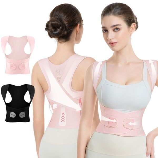 babaka Posture Corrector Back Brace Pink Medium Adjustable New Sealed Women