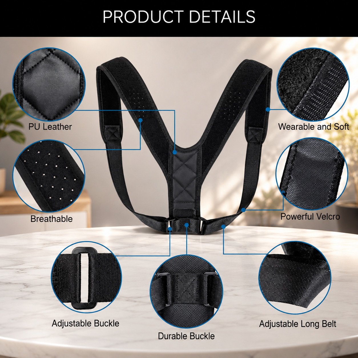 Posture Corrector Back Support Belt Hunchback Correction Brace Shoulder Unisex