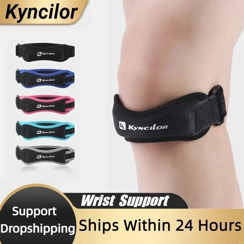 Knee Brace Support Stabilizer Strap Arthritis Pain Relief Running Black 1pc