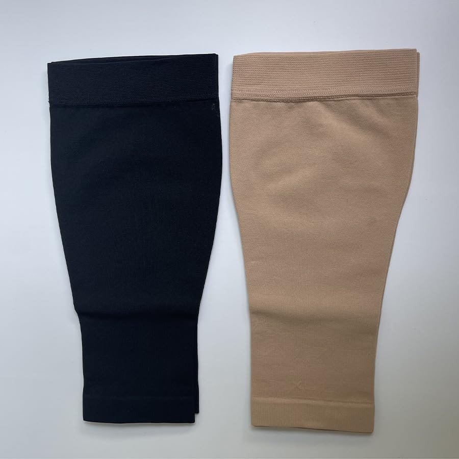 Compression Leg Sleeves Socks for Men & Women, Calf Medium-Large Beige-l