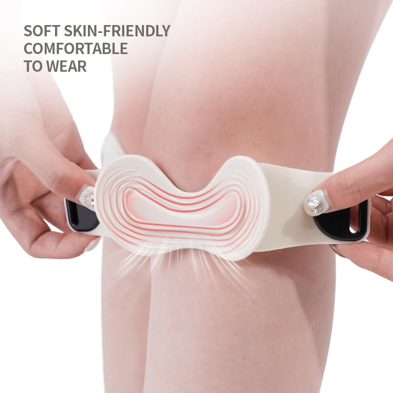 GOUNOD Patellar Tendon Support Strap 2 Pack,Silicone Knee One Size, Black