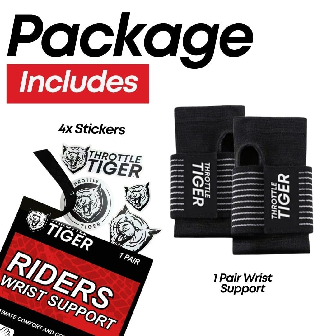 Adjustable Motorcycle Wrist Brace Wraps for Bikers – Pain Relief & Vibration Abs