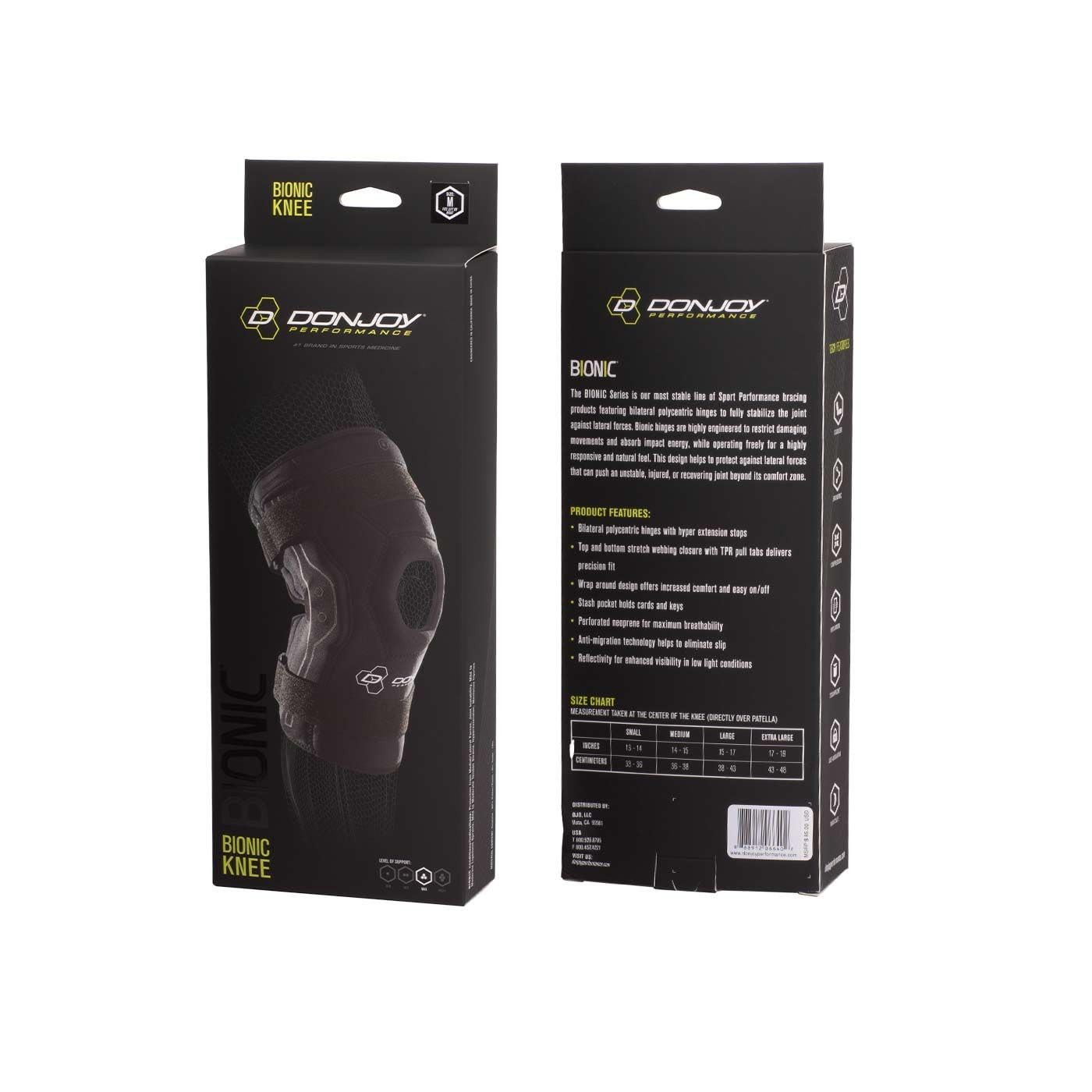 BIONIC Knee Support Brace Medium Camo Orthopedic Wrap Around with Hinges