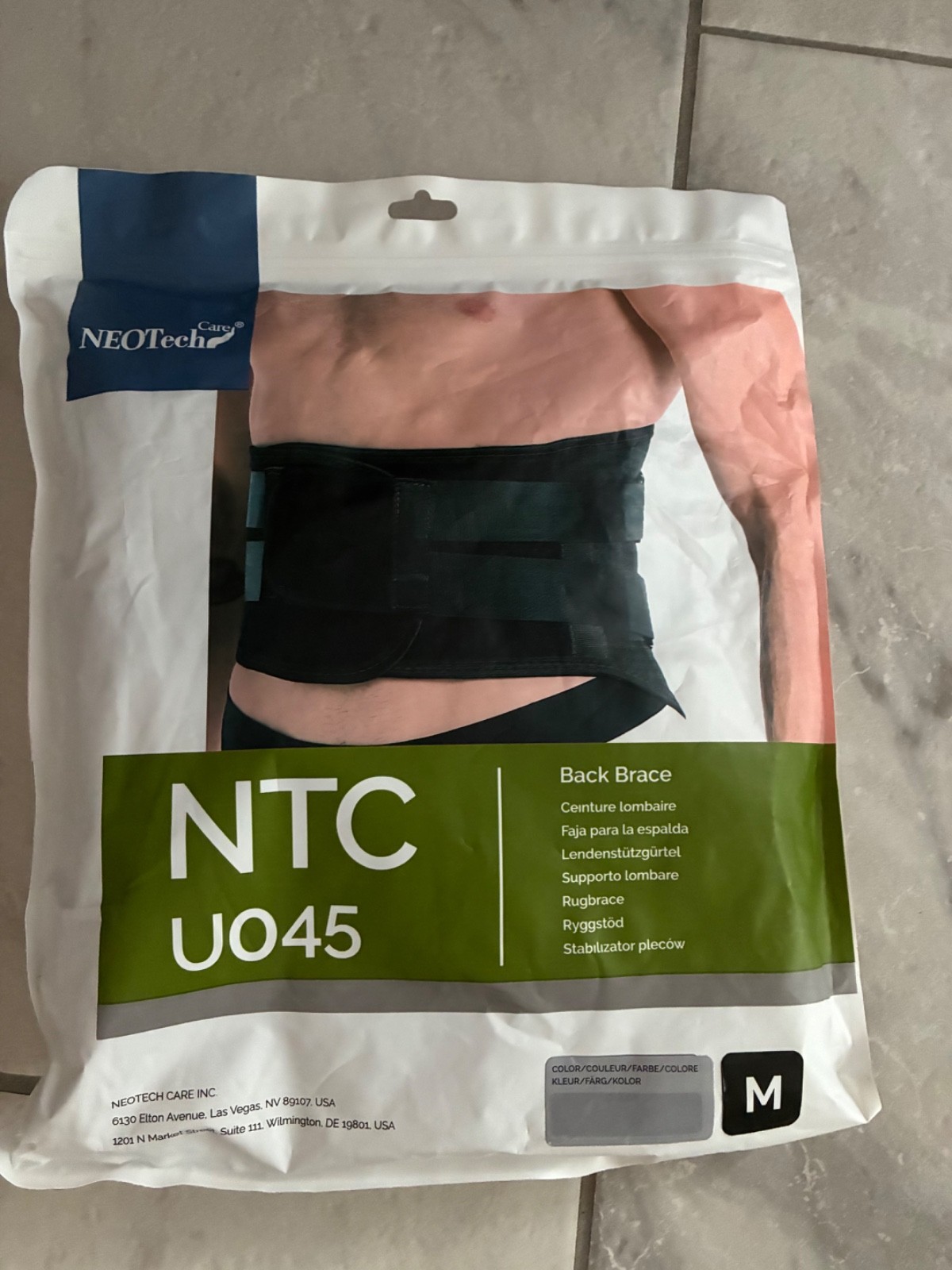 NEOTech care back brace, NEW, medium