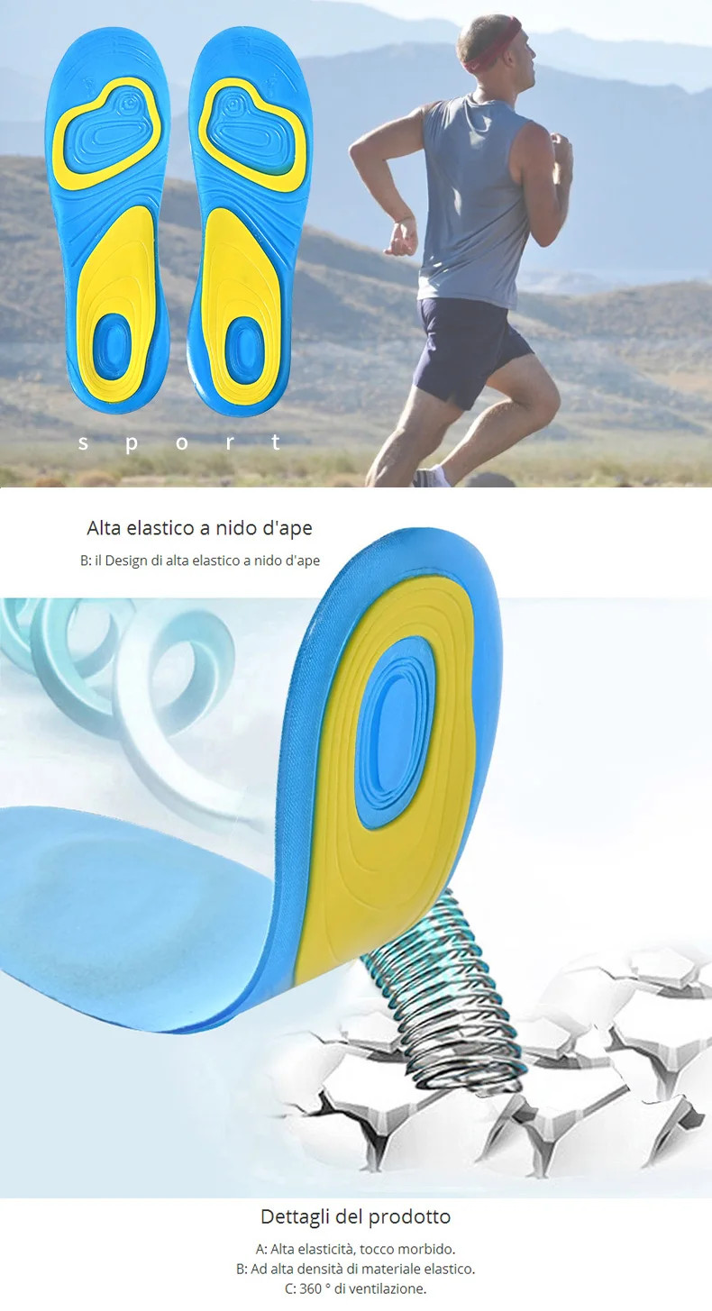 Gel Insole Silicone Orthopedic Foot Care For feet Shoes Sole Sport Insoles Shock