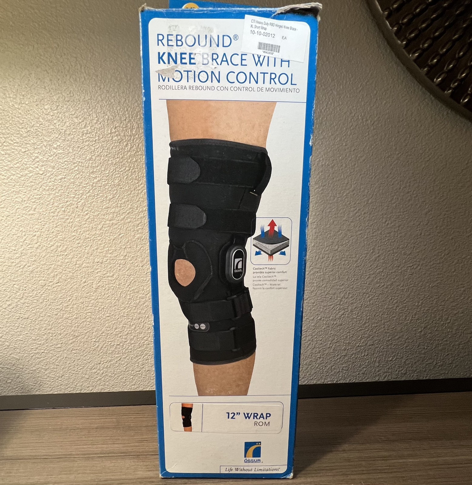 Ossur Rebound Knee Brace Motion Control New XL R2 12″ Wrap Rom