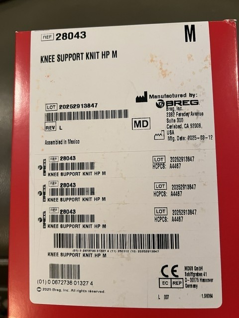 Hi-Performance Knit Knee Support (Medium) Breg #28043