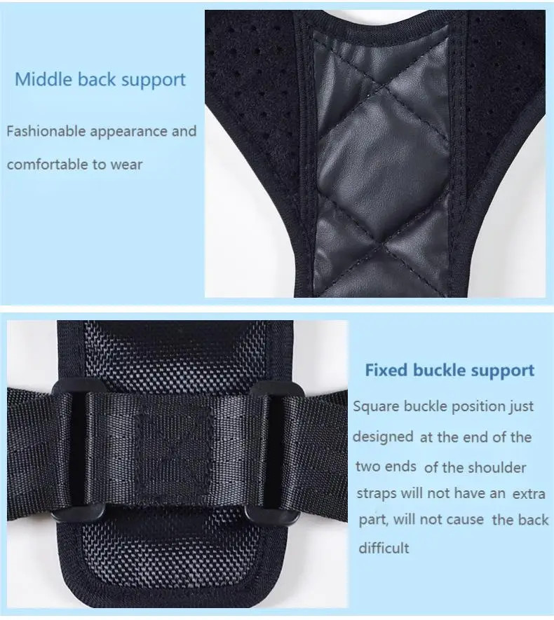 Back Support Correction Belt Unisex Body Shaper Breathable Hunchback Brace