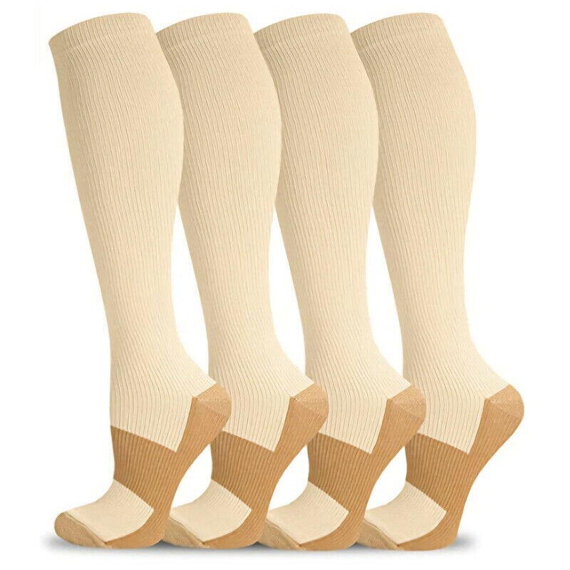 3 Pairs Bamboo Compression Socks 10-20mmHg Moisture Wicking Support Stocking XXL