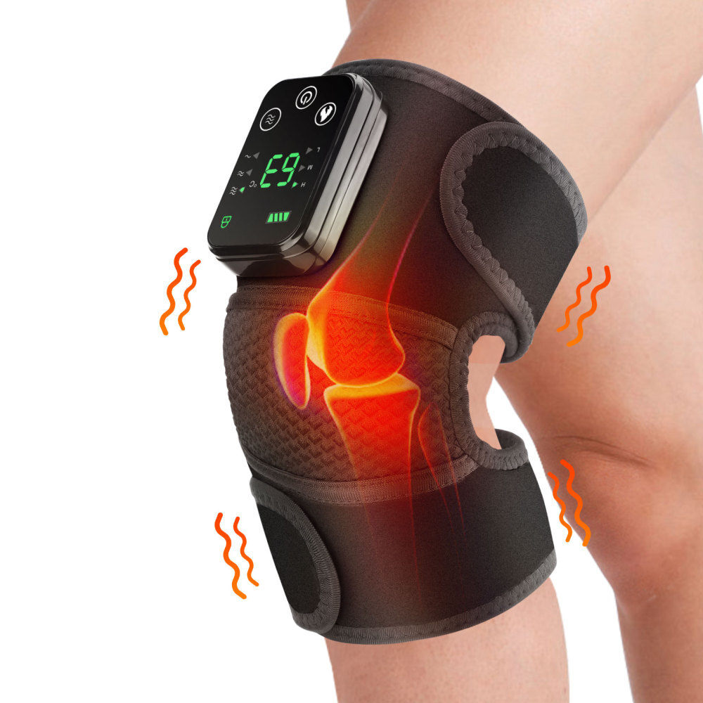 Cordless Knee Heated Massager Heat Vibration Brace Wrap for Knee Elbow Shoulder