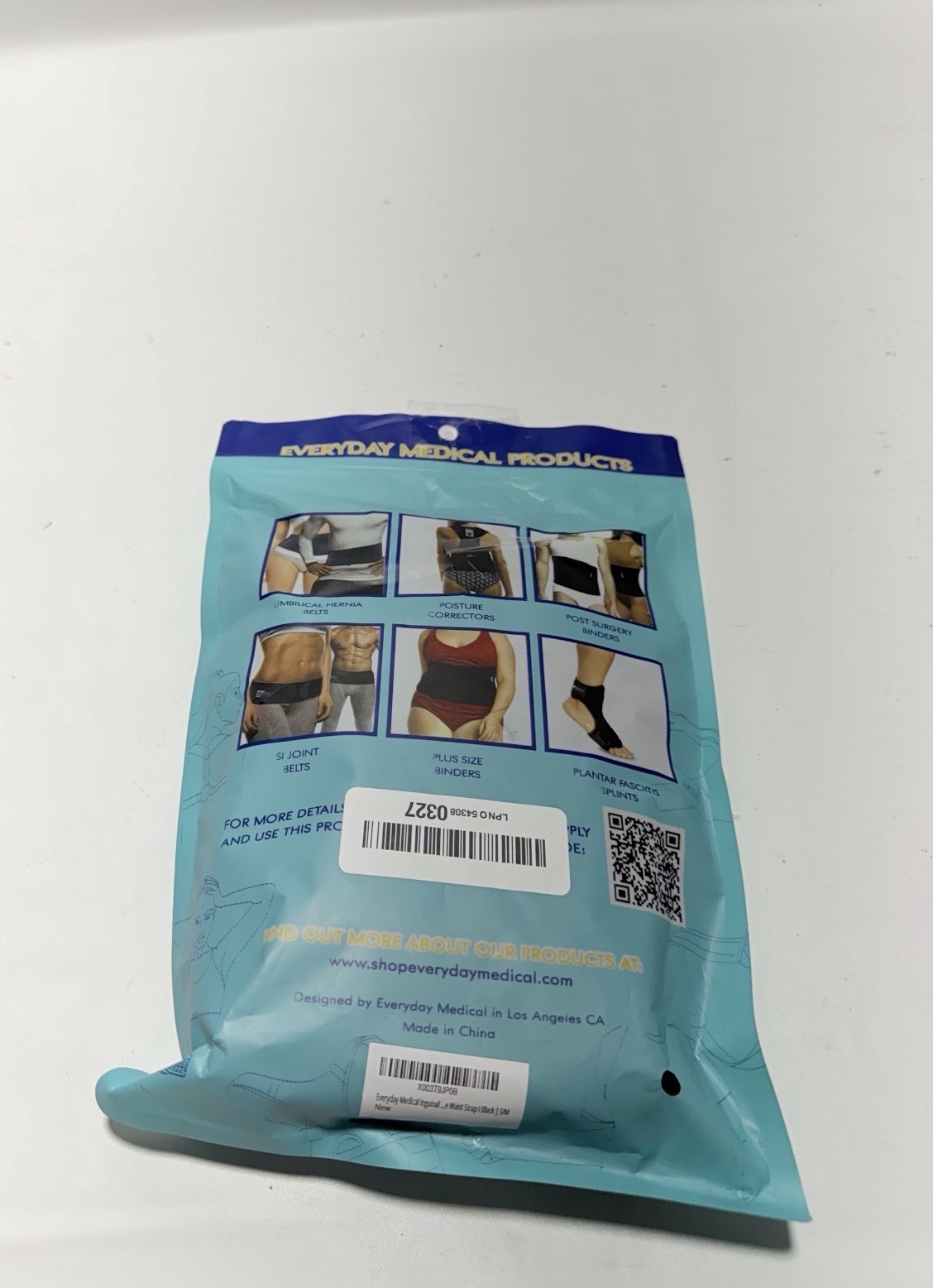 Everyday Medical Inguinal Hernia Belt Truss Support Left Right S/M