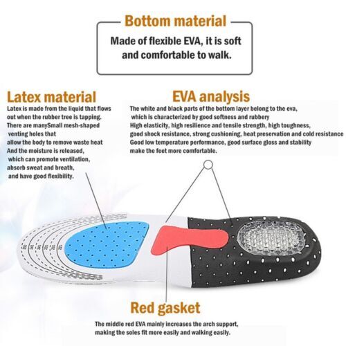 Pro Orthotic Shoe Insoles Insert Flat Feet Fallen arch Support Plantar Fasciitis