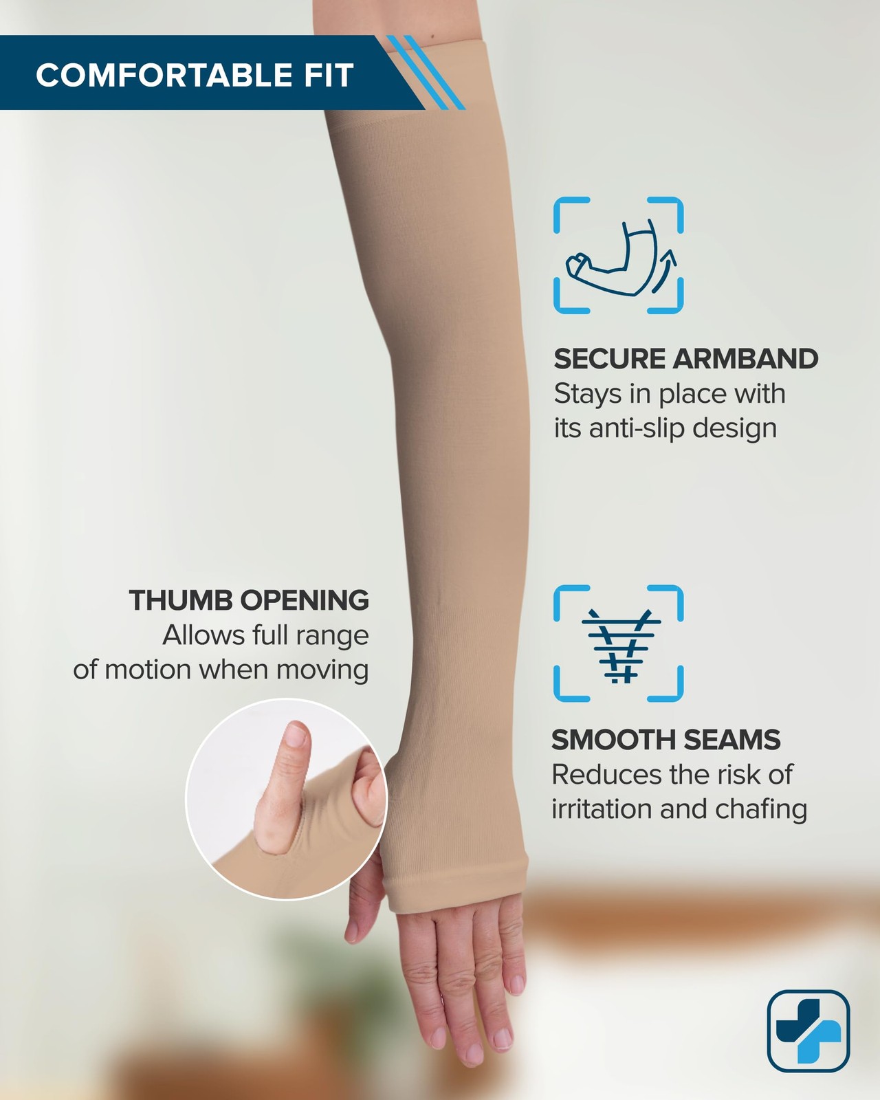 Doctor’s Select Arm Protectors for Thin Skin and Bruising Large, Beige