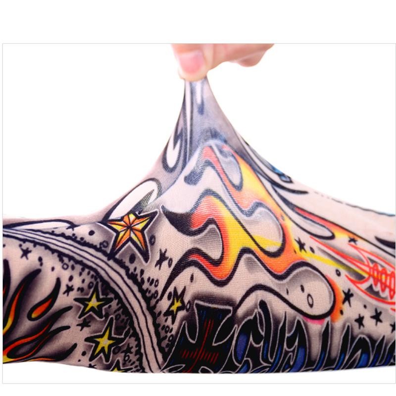 6PCS Tattoo Arm Sleeves UV Protection Elastic Covers for Cycling & Parties