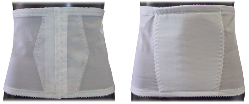 34″ to 37″ WOMEN BACK SUPPORT BELT BRACE RIBS GIRDLE WHITE MESH w/ BACK PAD 2X !