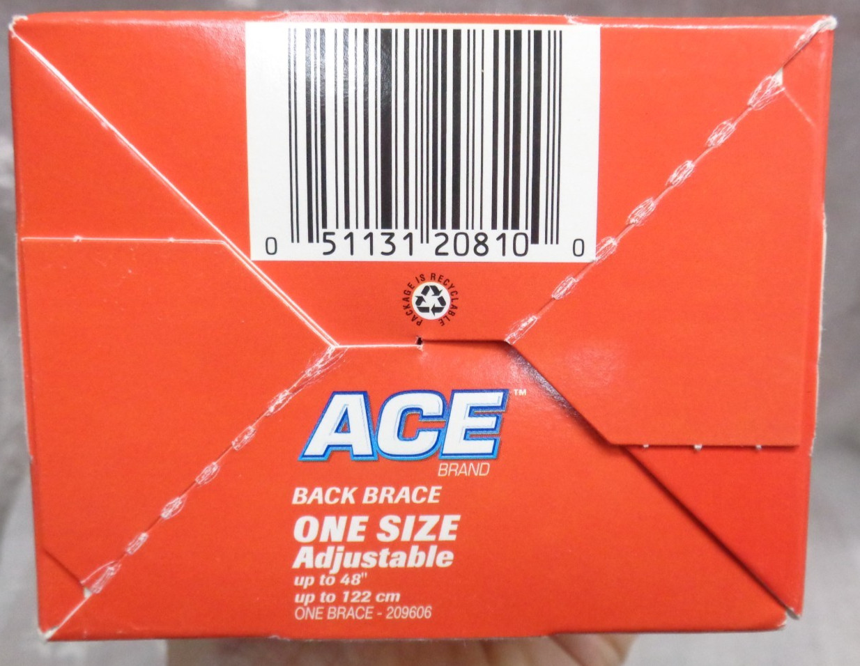 3M ACE Brand Tek Zone BACK Brace 209606 One Size Adj Up to 48″ MODERATE SUPPORT