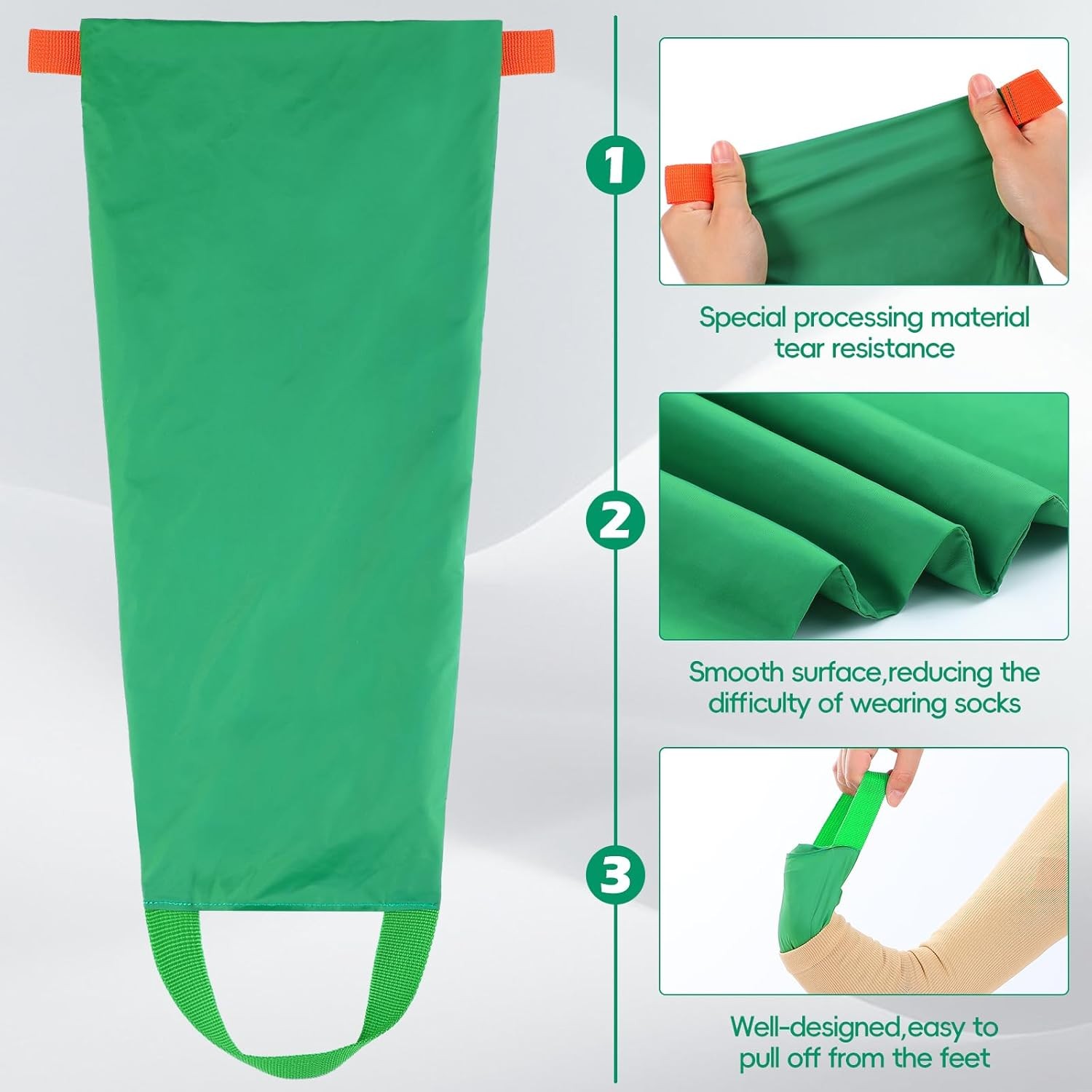 2 Pcs Compression Sock Aid Open Toe Stocking Helper Device for Seniors