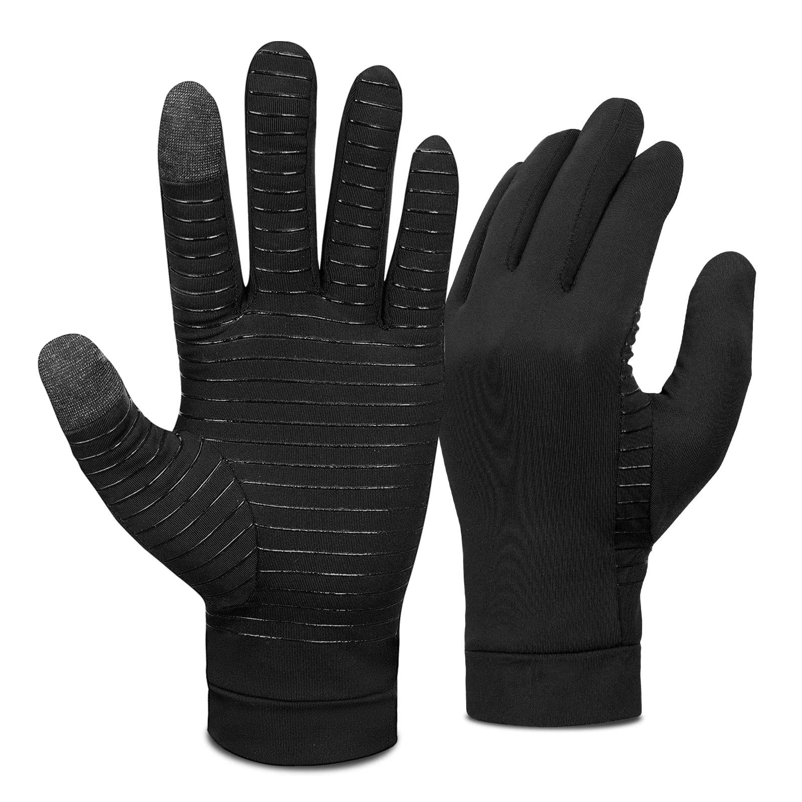 Copper Compression Gloves Full Finger Moisture Wicking Arthritis Gloves