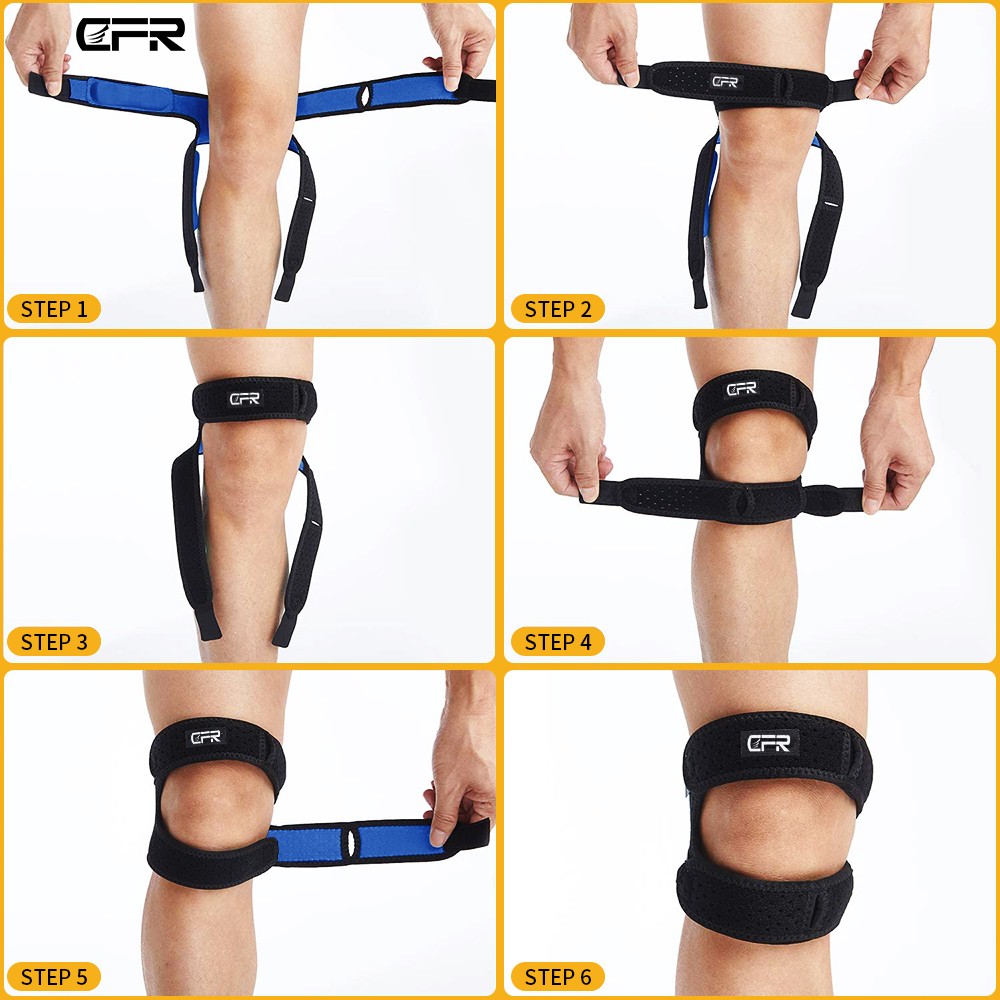 CFR Double Patella Knee Brace Adjustable Knee Support Sports Guard Compression