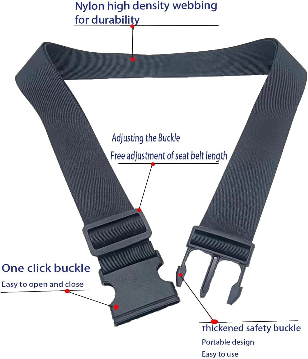 1pac Wheelchair Safety Strap Seat Belt Adjustable Anti-Fall Extra Long Size-S…