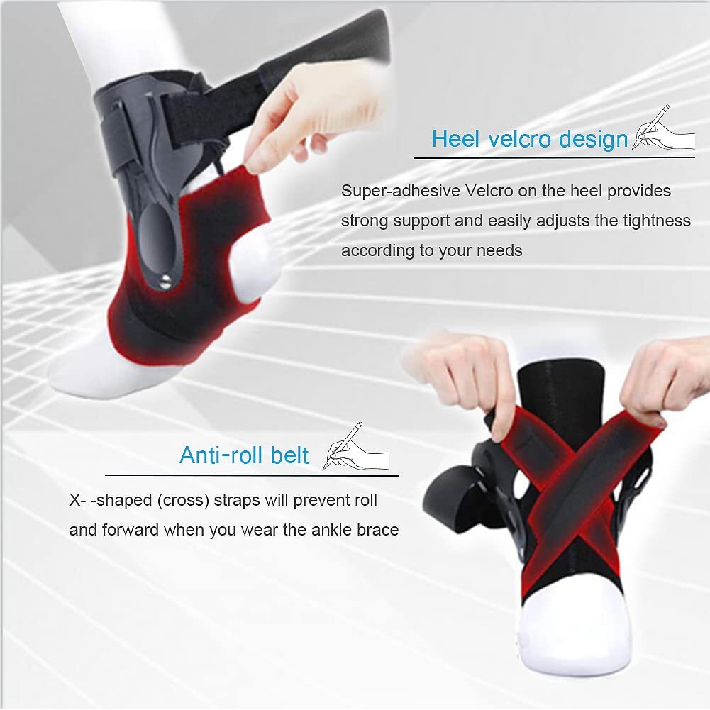 Adjustable Ankle Brace Protective Guards Splint Stabilizer Tendonitis Recovery