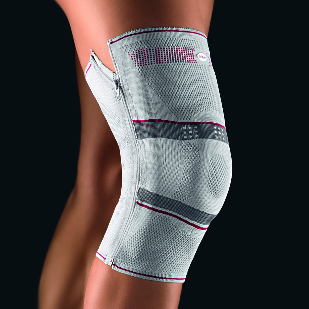 BORT Select GenuZip® Knee Support- Zipper Knee Brace, Light Weight, Easy to use