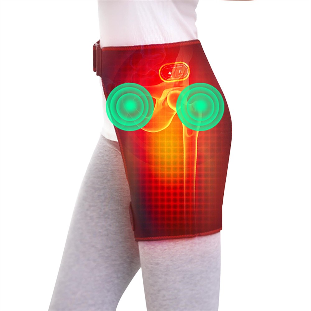 Electric Adjustable USB Heated Hip Brace 3 Massager Vibration Heat Thigh Brace