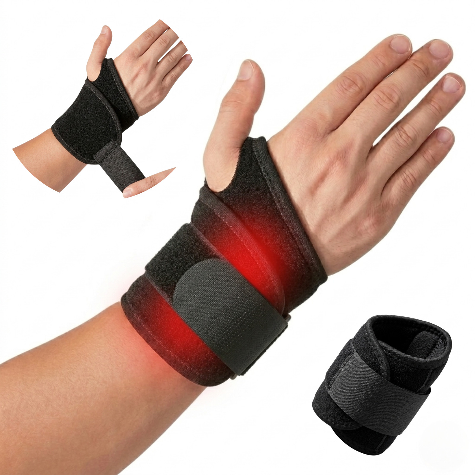 Wrist Brace Compression Support Carpal Tunnel Tendonitis Pain Relief Left Right