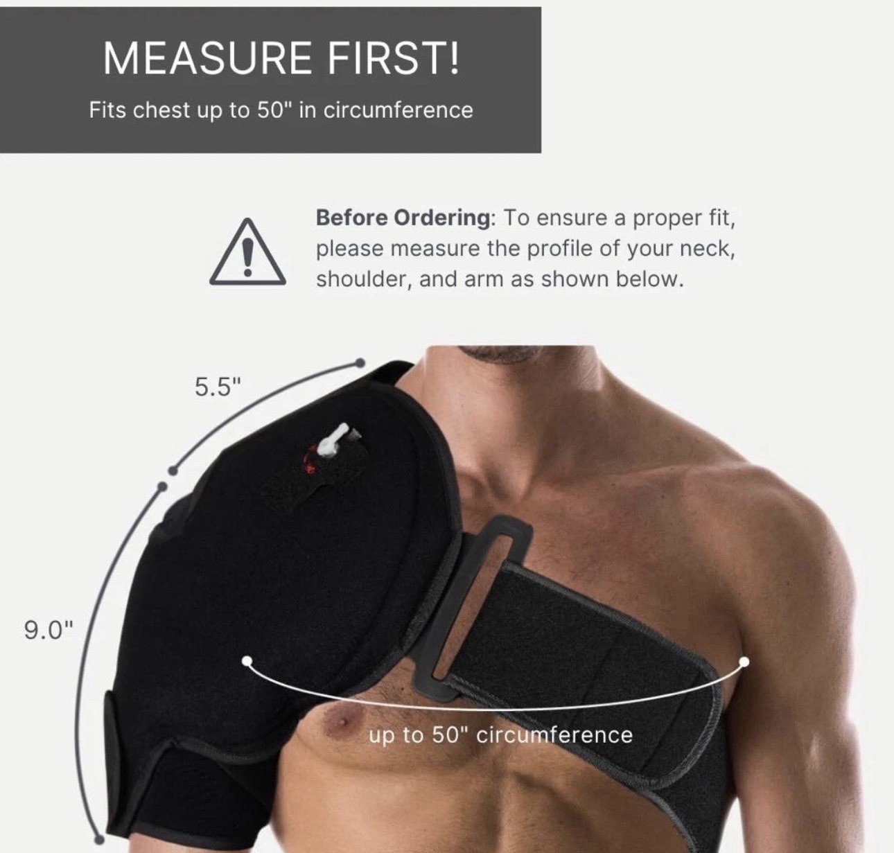 NatraCure Advanced Hot & Cold Compression Shoulder Support Brace – Universal Fit