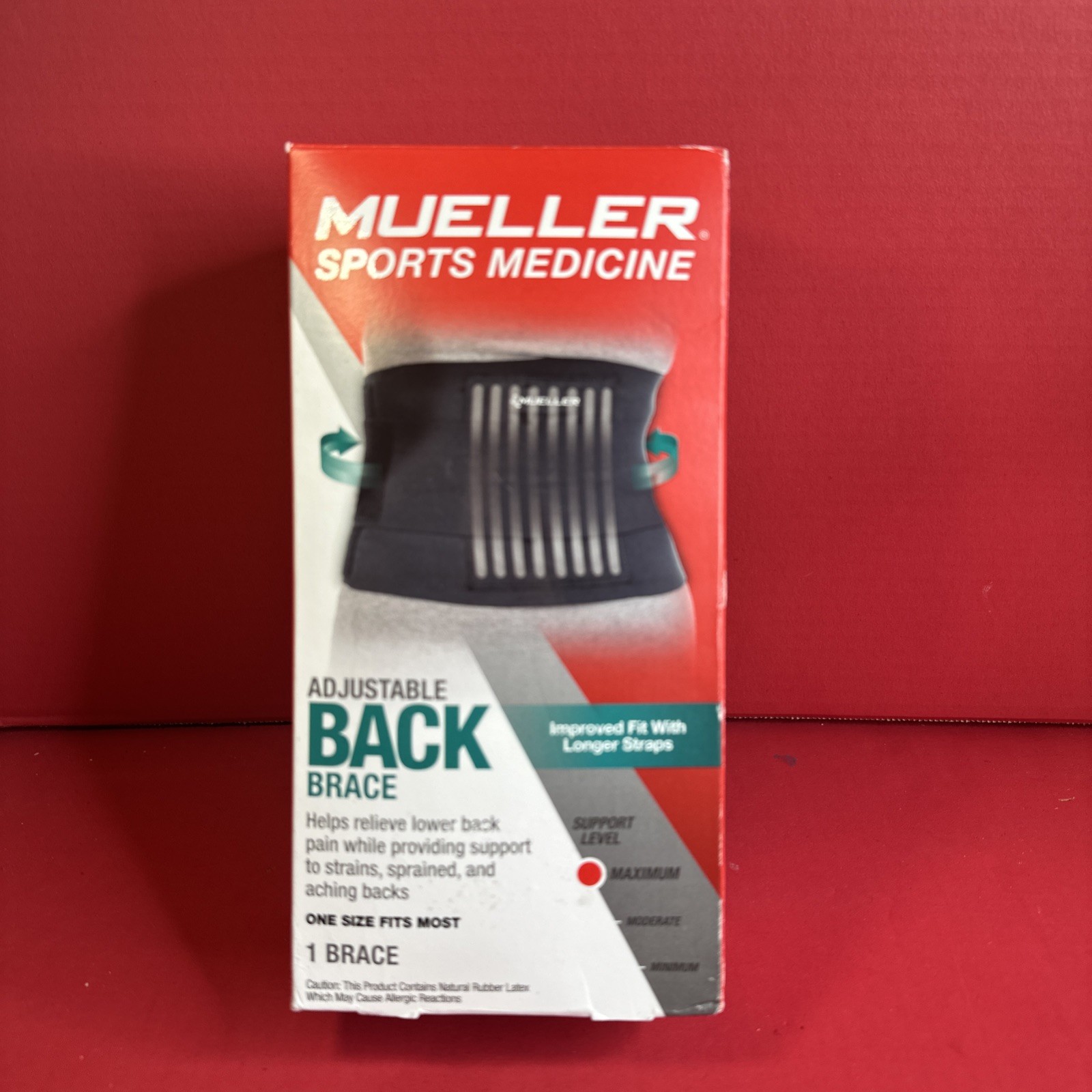 Mueller Sport Medicine Adjustable Back Brace One Size Fits Most NEW