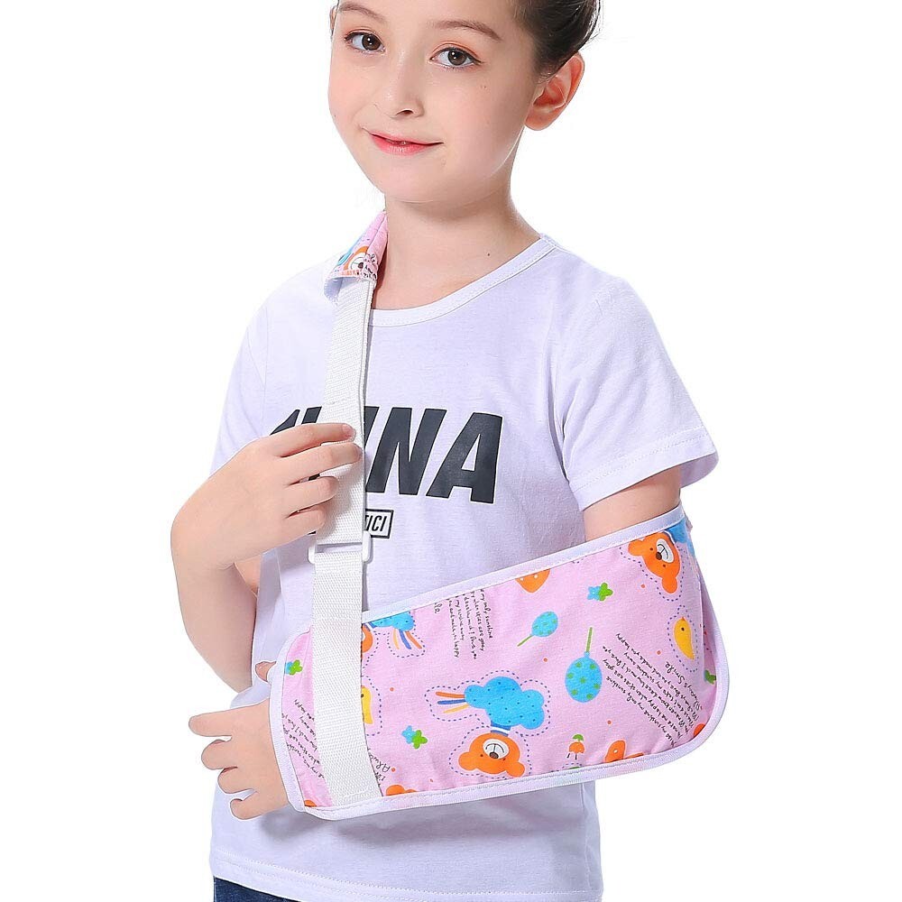 Ledhlth Kids Arm Sling for Girls Pink Bear Kids Size L