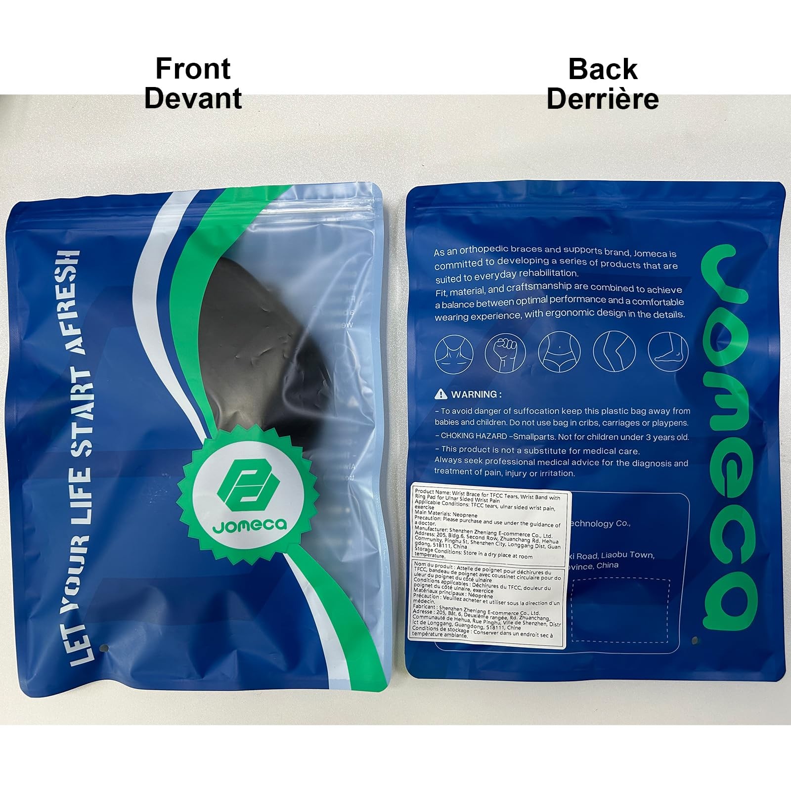 JOMECA Wrist Brace for TFCC Tears, Ulnar Wrist Pain Support, L/XL, Both Hands
