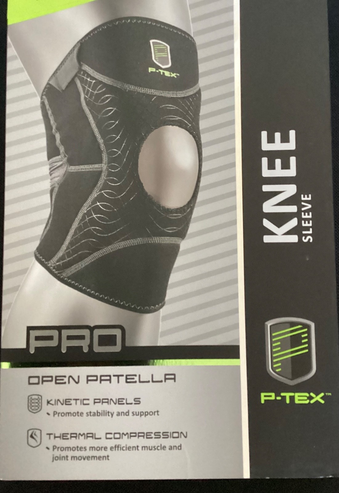 P-TEXPROOpen Patella Knee Sleeve, P-TEXK200 Kinetic Thermal Support SIZE SMALL