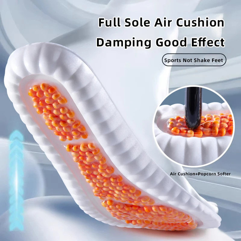 Sport Insoles Full for Feet PU air cushion Sole Soft Breathable Shock Absorption