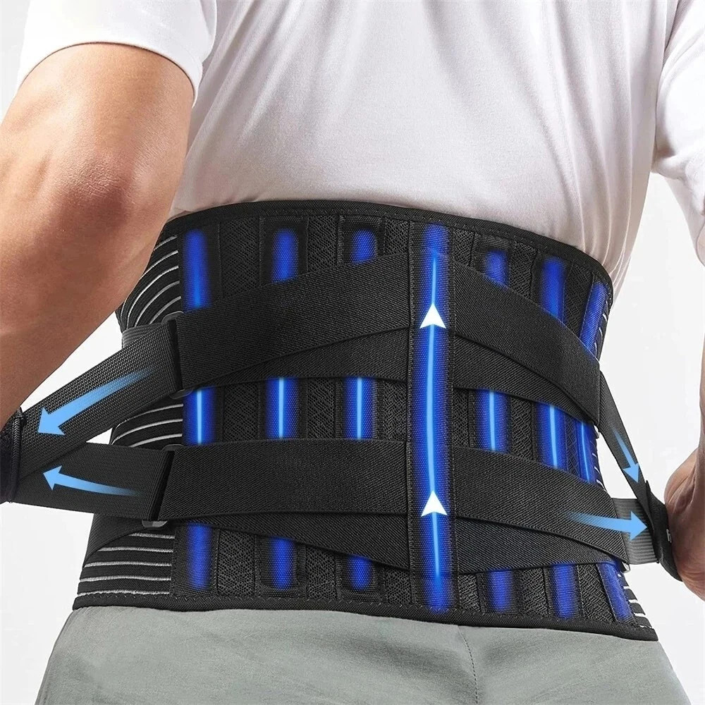 Adjustable Lower Back Brace Lumbar Support Waist Belt for Men Women Pain Relief