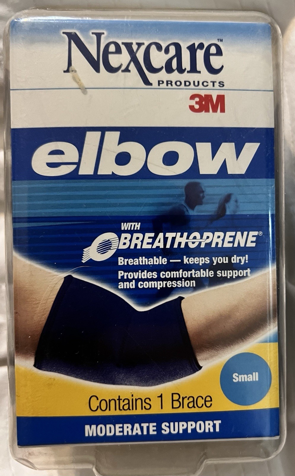 Brand New Nexcare 3M Elbow Brace Moderate Support Small Blue