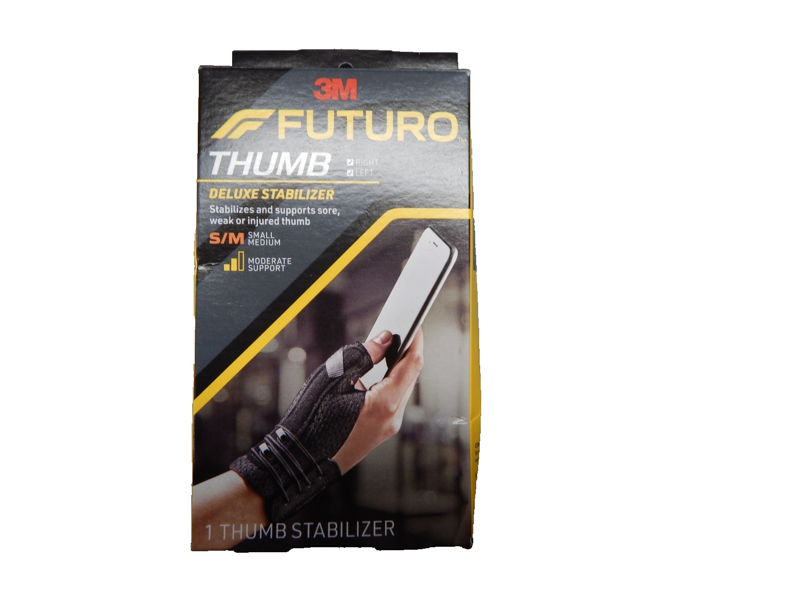 Futuro Thumb Stabilizer Deluxe SMALL / MEDIUM -Moderate support black