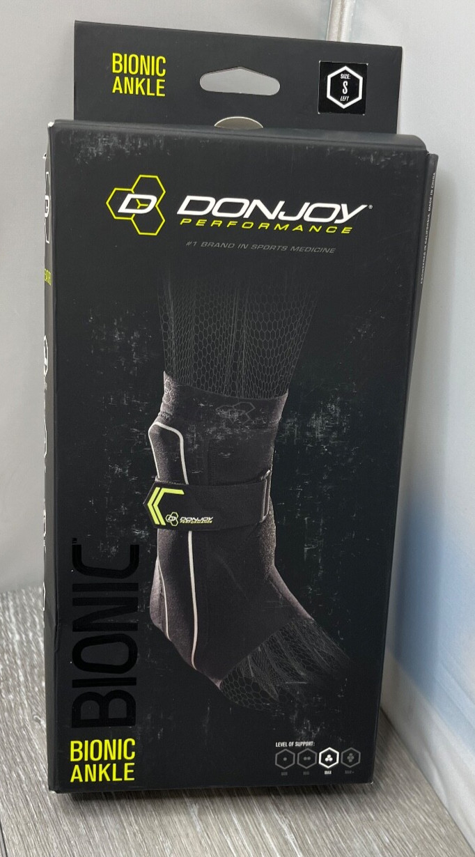 DonJoy Performance Bionic Ankle Brace Small Black Adjustable Stabilizer Support