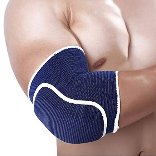 Compression Elbow Pads 1 Pair Breathable Braces Support for Sports Basketball