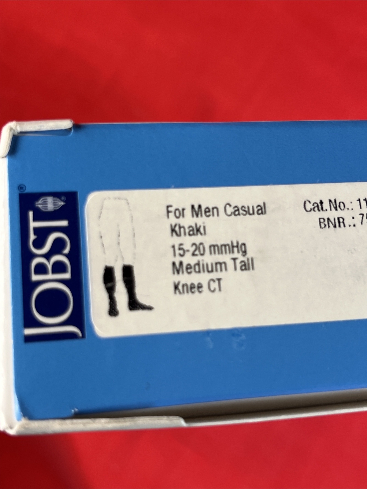 Jobst Men Mens Casual Compression Knee Socks 15-20 mmhg Support Khaki Med Tall